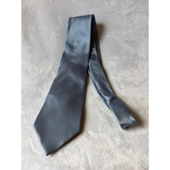 croft & barrow Other - Croft & Barrow Necktie Mens OS Grey New Silk Solid Satin Formal Made in Italy